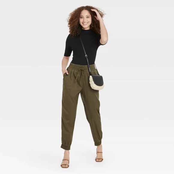 Women's High-rise Modern Ankle Jogger Pants - Picture 1 of 3